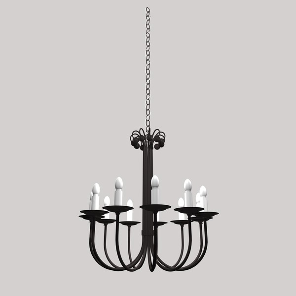 3d c4d wrought iron chandelier - CHANDELIER 1 by Carrara1